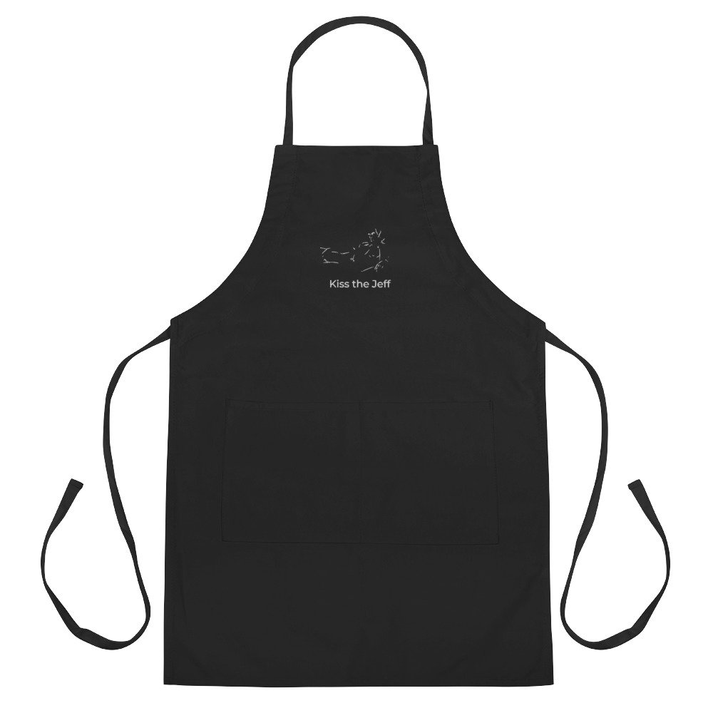 Kiss the Jeff Minimalist Inspired Embroidered Apron