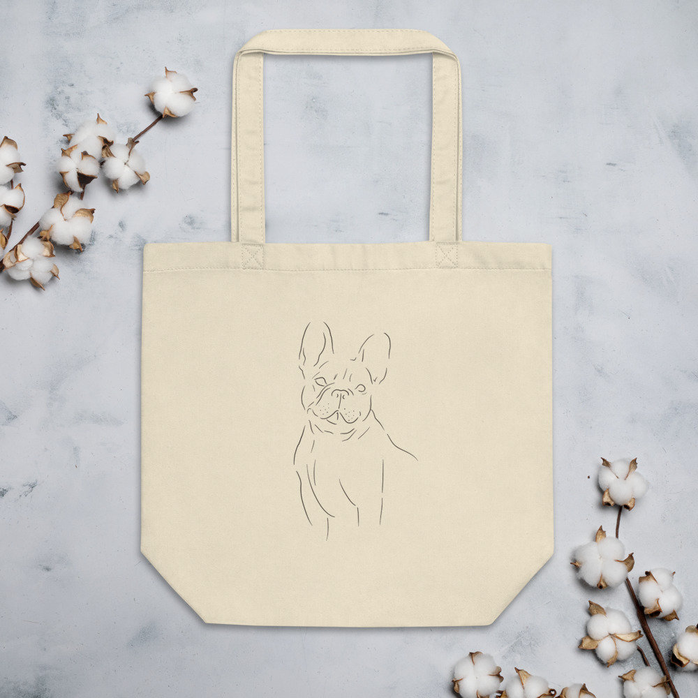 French Bulldog Minimalist Design Eco Tote Bag