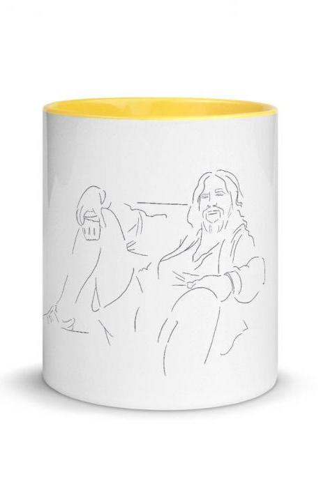 The Big Lebowski &amp;amp;quot;the Dude Abides&amp;amp;quot; Mug With Color Inside