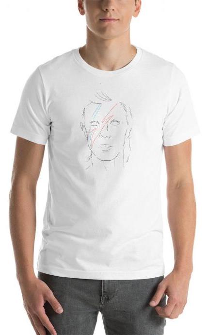 David Bowie Inspired Minimalist Design Short-sleeve Unisex T-shirt